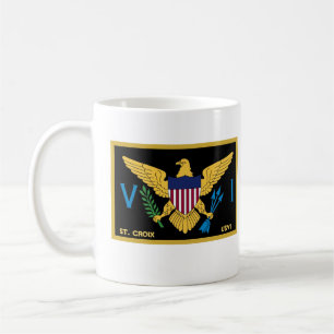 Amerikanska Jungfruöarna Flagga St. Croix USVI Kar Kaffemugg