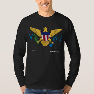 Amerikanska Jungfruöarna Flagga St. Croix USVI Kar T Shirt