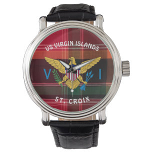 Amerikanska Jungfruöarna Flagga St. Croix USVI Ma Armbandsur