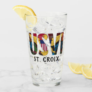 Amerikanska Jungfruöarna Flagga St. Croix USVI Mad Glaskopp