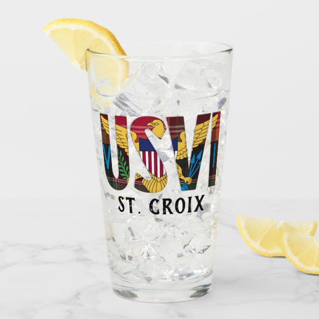 Amerikanska Jungfruöarna Flagga St. Croix USVI Mad Glaskopp (Framsida Ice)