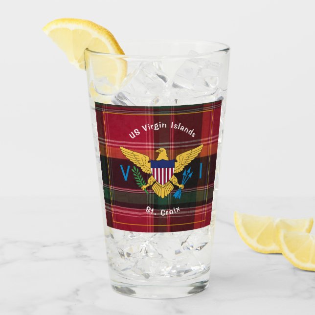Amerikanska Jungfruöarna Flagga St. Croix USVI Mad Glaskopp (Framsida Ice)