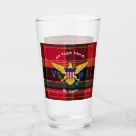 Amerikanska Jungfruöarna Flagga St. Croix USVI Mad Glaskopp