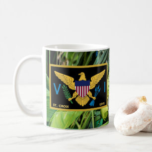 Amerikanska Jungfruöarna Flagga St. Croix USVI Tro Kaffemugg