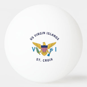 Amerikanska Jungfruöarna Flagga St. Croix USVI Tro Pingisboll