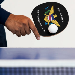 Amerikanska Jungfruöarna Flagga St. Croix USVI Tro Pingisracket