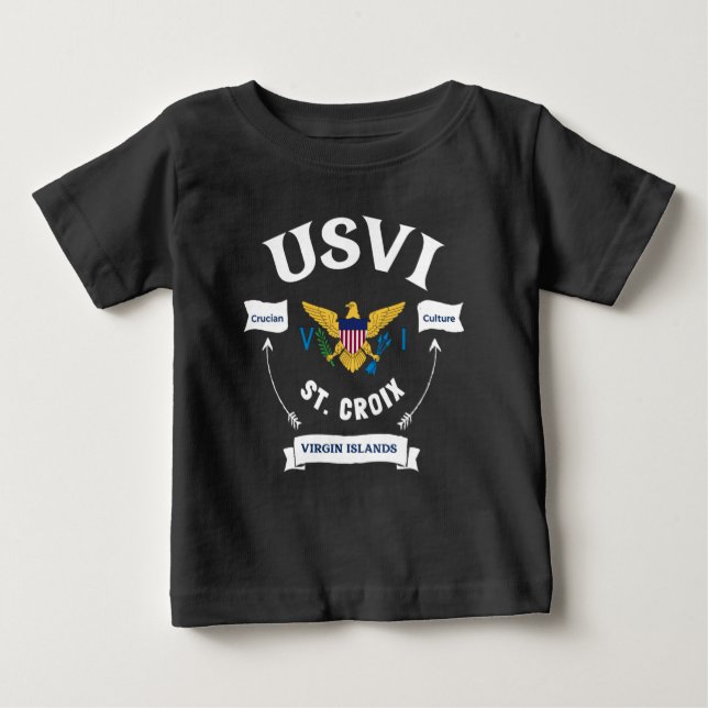 Amerikanska Jungfruöarna Flagga St. Croix USVI Tro T Shirt (Framsida)