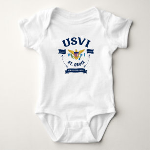 Amerikanska Jungfruöarna Flagga St. Croix USVI Tro T Shirt