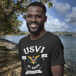 Amerikanska Jungfruöarna Flagga St. Croix USVI Tro T Shirt