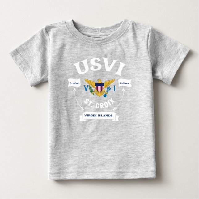 Amerikanska Jungfruöarna Flagga St. Croix USVI Tro T Shirt (Framsida)