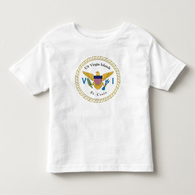 Amerikanska Jungfruöarna Flagga St. Croix USVI Tro T Shirt (Framsida)