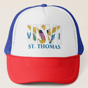 Amerikanska Jungfruöarna Flagga St. Thomas USVI Keps
