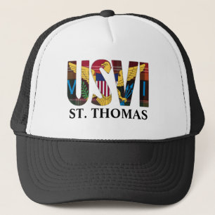 Amerikanska Jungfruöarna Flagga St. Thomas USVI Ma Keps
