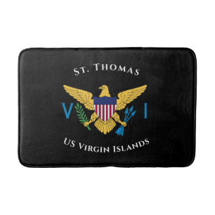 Amerikanska Jungfruöarna Flagga St. Thomas USVI T Badrumsmatta