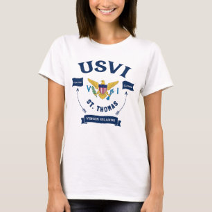 Amerikanska Jungfruöarna Flagga St. Thomas USVI T Shirt