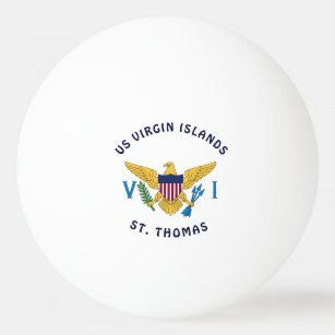 Amerikanska Jungfruöarna Flagga St. Thomas USVI Tr Pingisboll