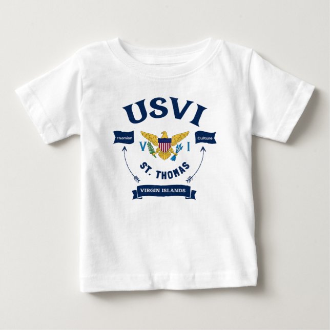 Amerikanska Jungfruöarna Flagga St. Thomas USVI Tr T Shirt (Framsida)