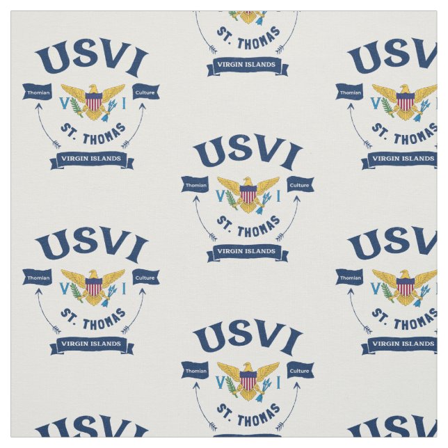 Amerikanska Jungfruöarna Flagga St. Thomas USVI Vä Tyg (Provkarta)