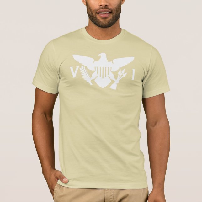 Amerikanska Jungfruöarna Flagga T Shirt (Framsida)