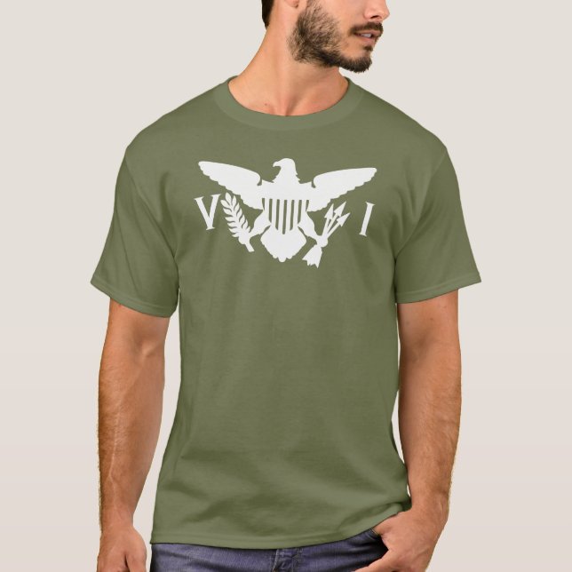 Amerikanska Jungfruöarna Flagga T Shirt (Framsida)