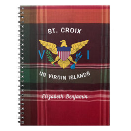 Amerikanska Jungfruöarna Flagga USVI St. Croix Mad Anteckningsbok