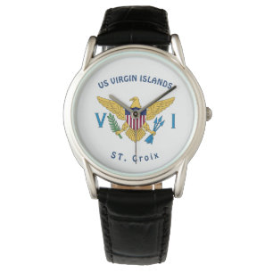 Amerikanska Jungfruöarna Flagga USVI St. Croix Tr Armbandsur