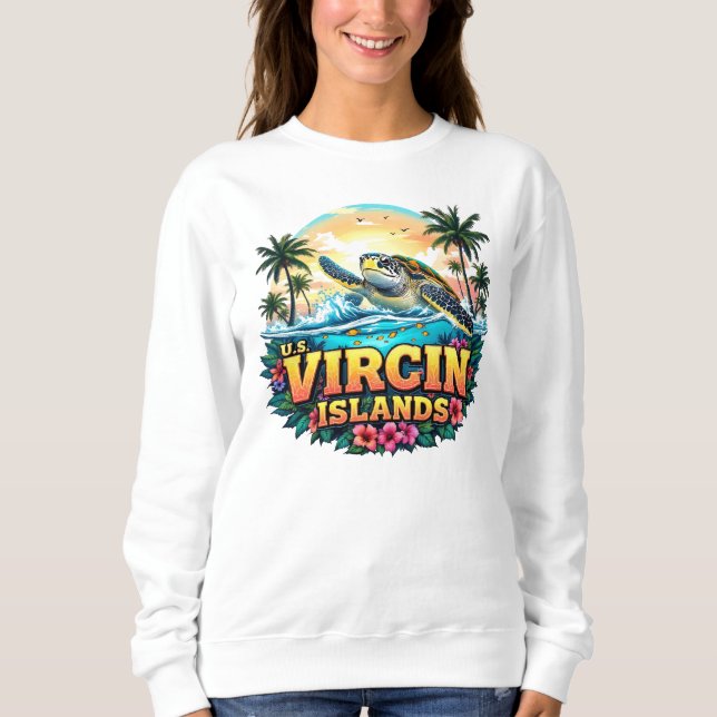 Amerikanska Jungfruöarna, Karibiska T Shirt (Framsida)