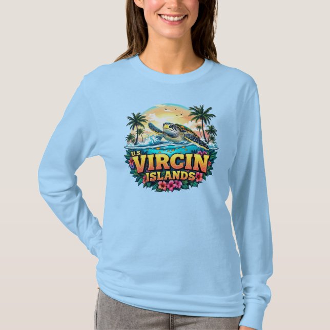 Amerikanska Jungfruöarna, Karibiska T Shirt (Framsida)
