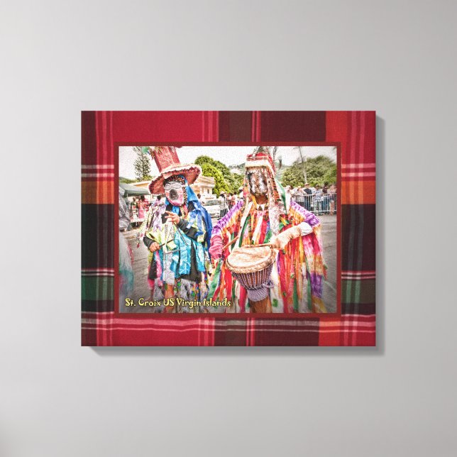 Amerikanska Jungfruöarna Masqueraders St. Croix Canvastryck (Framsida)