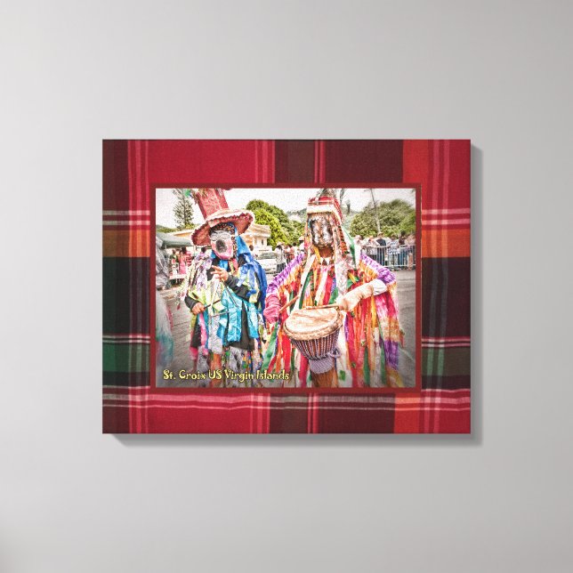 Amerikanska Jungfruöarna Masqueraders St. Croix Canvastryck (Framsida)