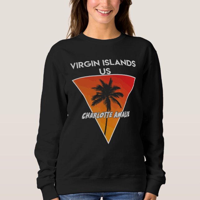 Amerikanska Jungfruöarna Med Soliga Färger T Shirt (Framsida)