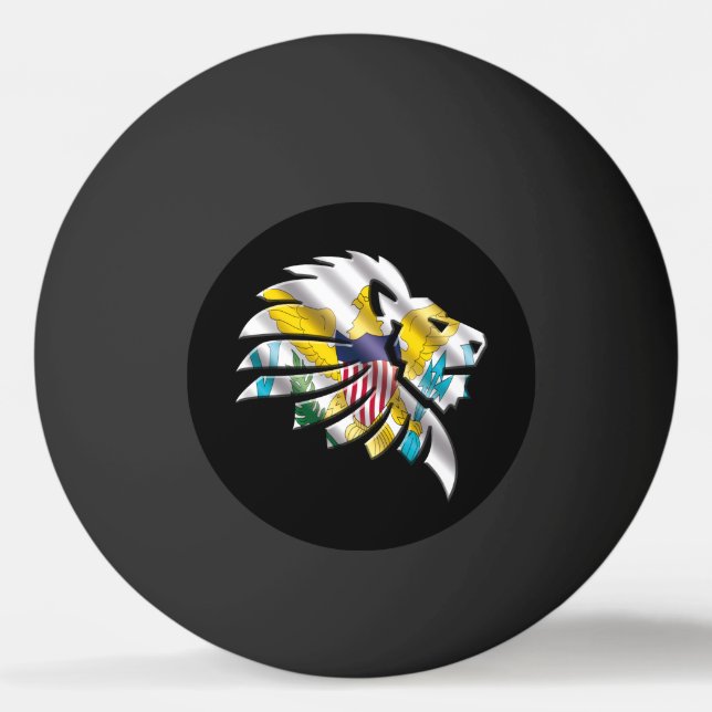 Amerikanska Jungfruöarna Pingisboll (Framsidan)