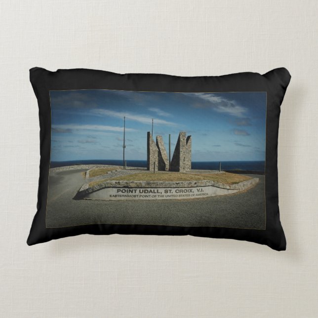 Amerikanska Jungfruöarna Point Udall Prydnadskudde (Baksidan)