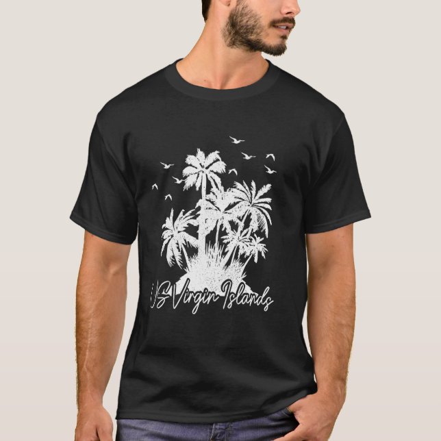 Amerikanska Jungfruöarna Pride Beach Vacation USVI T Shirt (Framsida)