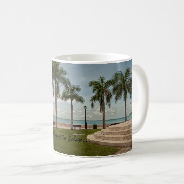 Amerikanska Jungfruöarna St. Croix Handflatan Träd Kaffemugg (Framsida höger)