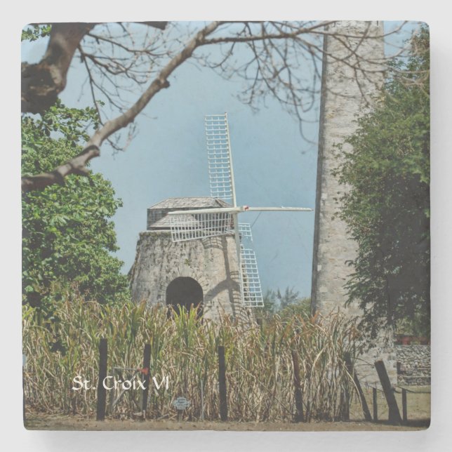 Amerikanska Jungfruöarna St. Croix Sugar Mill USVI Stenunderlägg (Framsidan)