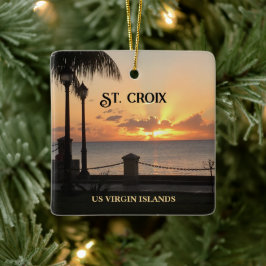 Amerikanska Jungfruöarna St. Croix Sunset-julen Julgransprydnad Keramik
