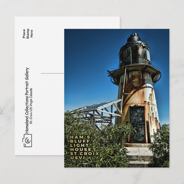 Amerikanska Jungfruöarna St. Croix USVI Light Hous Vykort (Fram/baksida)