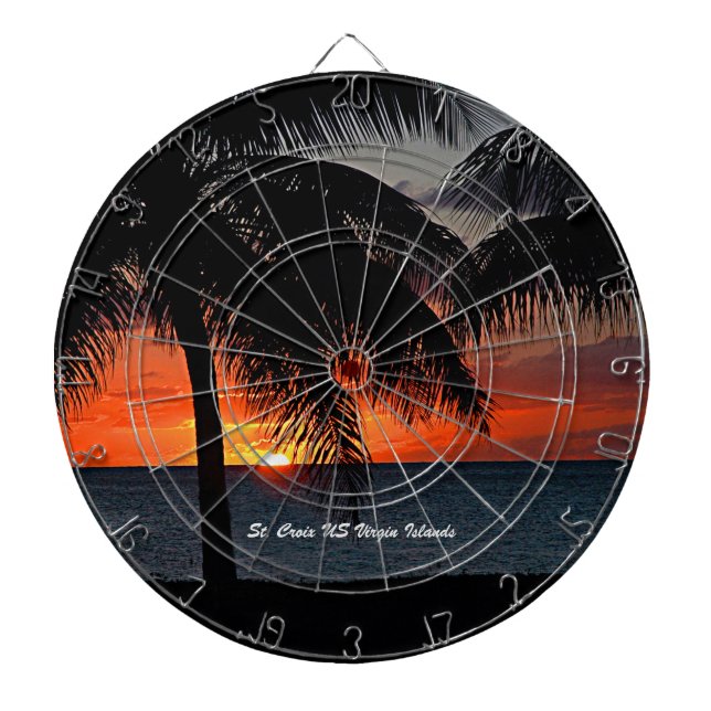 Amerikanska Jungfruöarna St. Croix USVI Sunset Anp Darttavla (Framsidan)