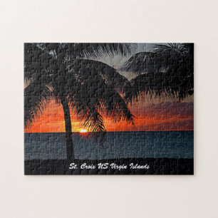 Amerikanska Jungfruöarna St. Croix USVI Sunset Tro Pussel
