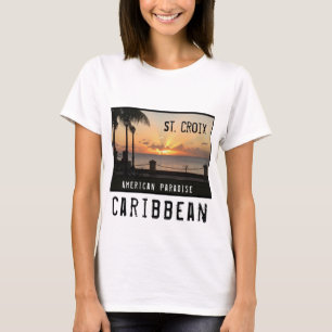 Amerikanska Jungfruöarna St. Croix USVI Sunset Tro T Shirt
