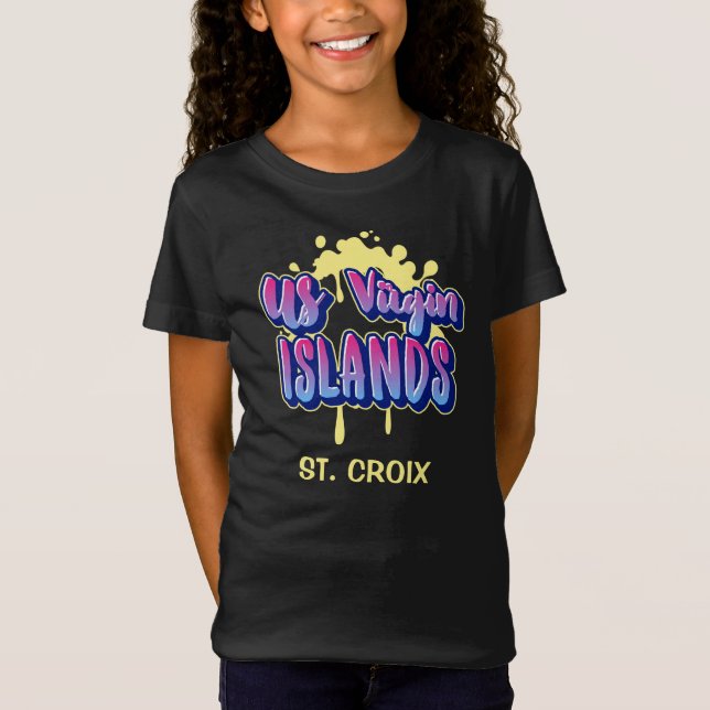 Amerikanska Jungfruöarna St. Croix USVI T Shirt (Framsida)