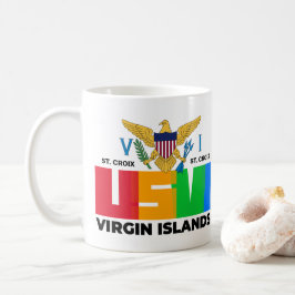 Amerikanska Jungfruöarna St. Croix USVI Tropical Kaffemugg