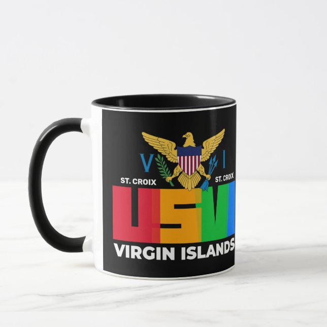 Amerikanska Jungfruöarna St. Croix USVI Tropical Mugg (Vänster)
