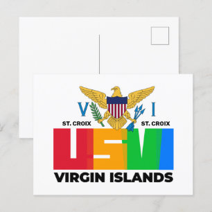 Amerikanska Jungfruöarna St. Croix USVI Tropical P Vykort