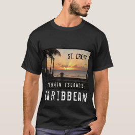 Amerikanska Jungfruöarna St. Croix USVI Tropical S T Shirt