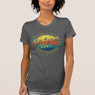 Amerikanska Jungfruöarna St. Croix USVI Tropical T Shirt