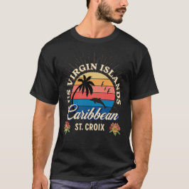 Amerikanska Jungfruöarna St. Croix USVI Tropical T Shirt