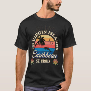 Amerikanska Jungfruöarna St. Croix USVI Tropical T Shirt