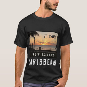 Amerikanska Jungfruöarna St. Croix USVI Tropical T Shirt